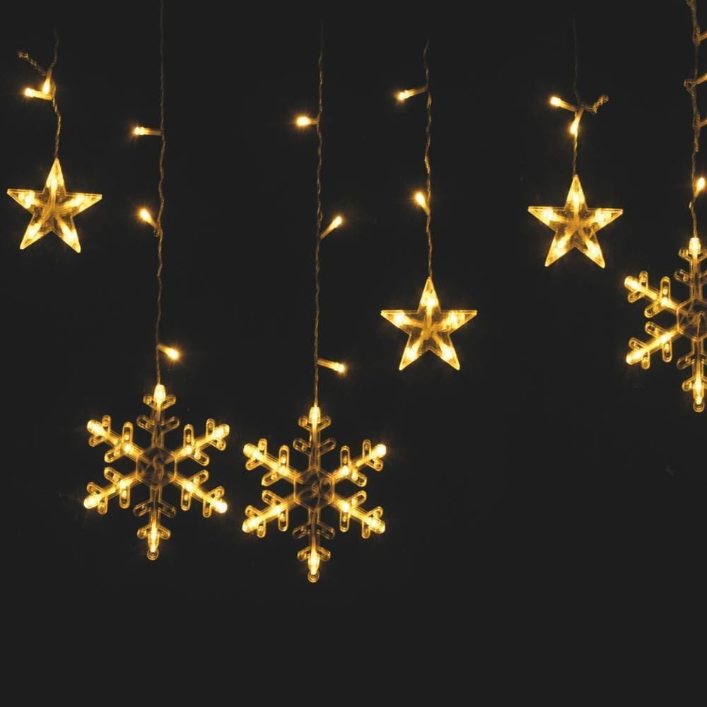 Cascata Snowflake Clas 120L Branco Quente 3 Metros