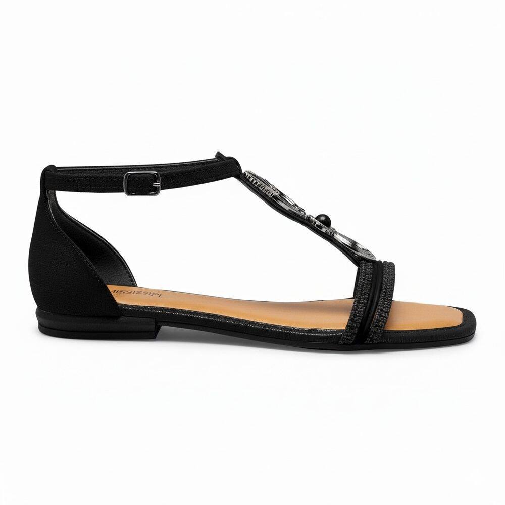 Sandália Rasteira Feminina Mississipi Fechada Atras MF013