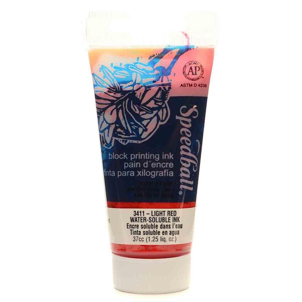 Tinta De Xilogravura Speedball Base Agua 3411 Light Red 37Ml