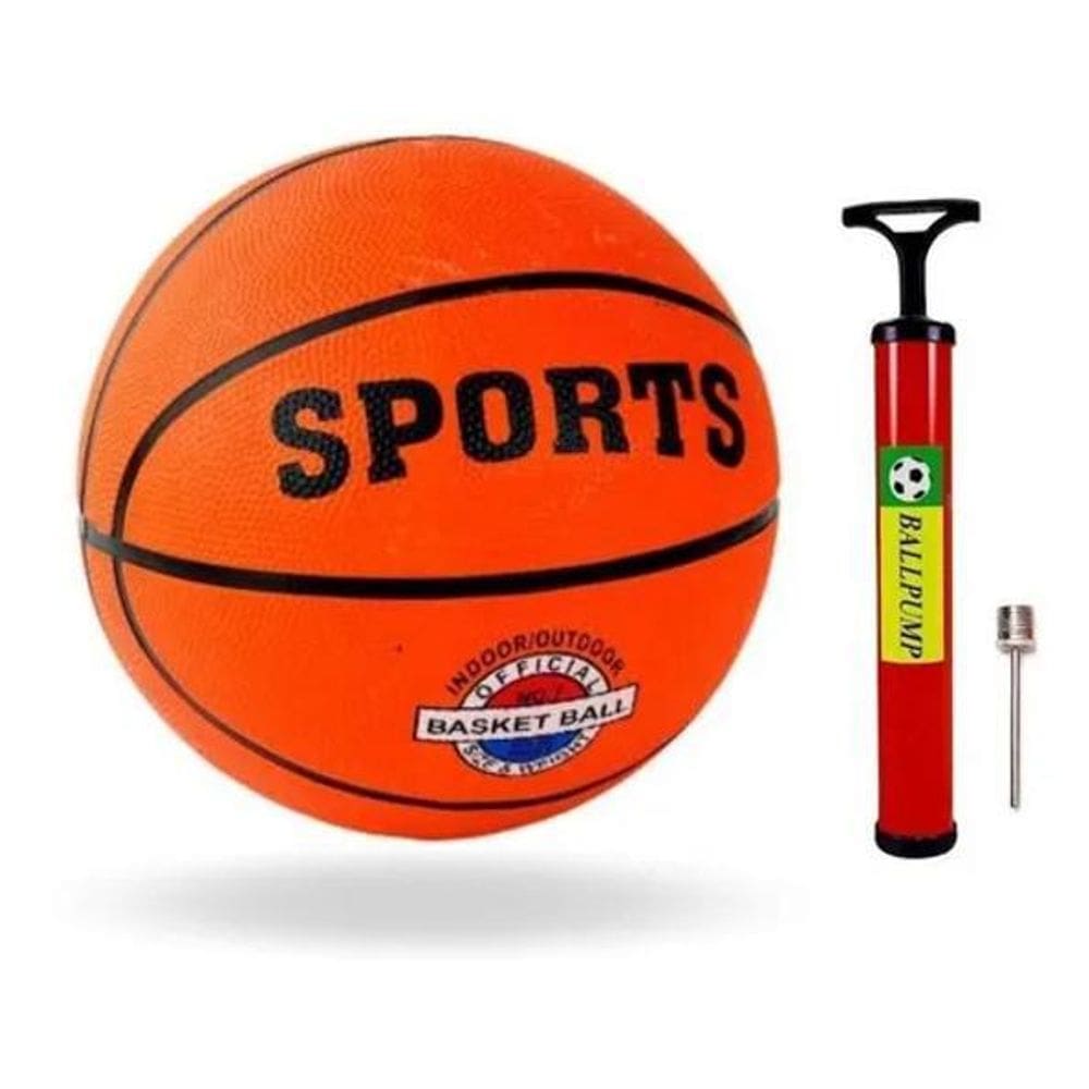 2X Bola De Basquete Tamanho Oficial Pro Nº7 + Bomba Com Bico