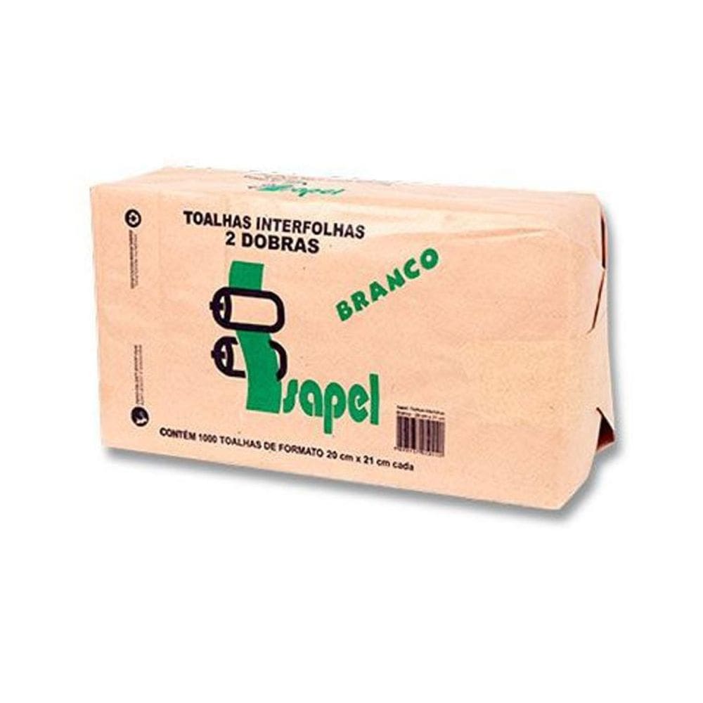 Kit 5Un Toalhas Interfolha 2D Branco 20X21Cm 1000Um Isapel