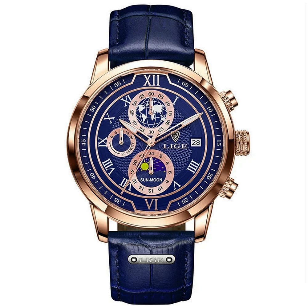 Relógio Masculino de Negócios Quartzo Esportivo À Prova D `Água