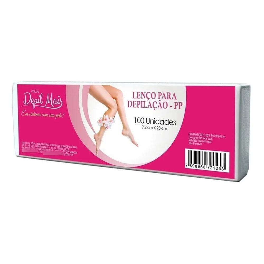 2X Papel Depilatorio Tnt Visual Depil Mais Com 100 Unidades