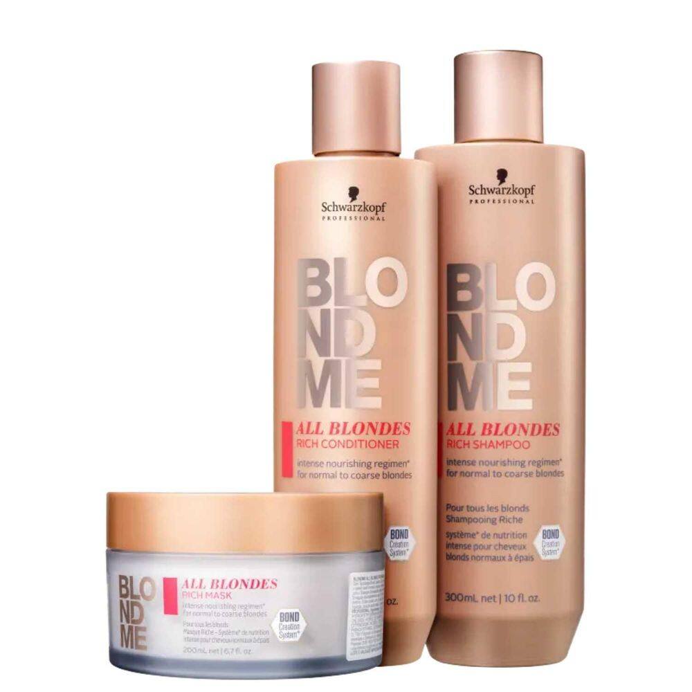 Kit Schwarzkopf All Blondes Rich Blondme 3 Itens