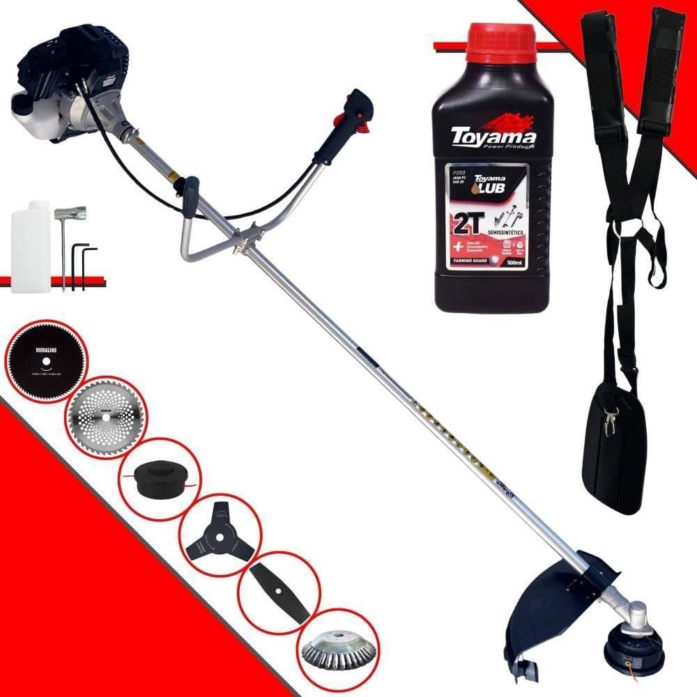 Roçadeira Toyama + Faca 2p 3p 40d 80d + Escova + óleo Toyama