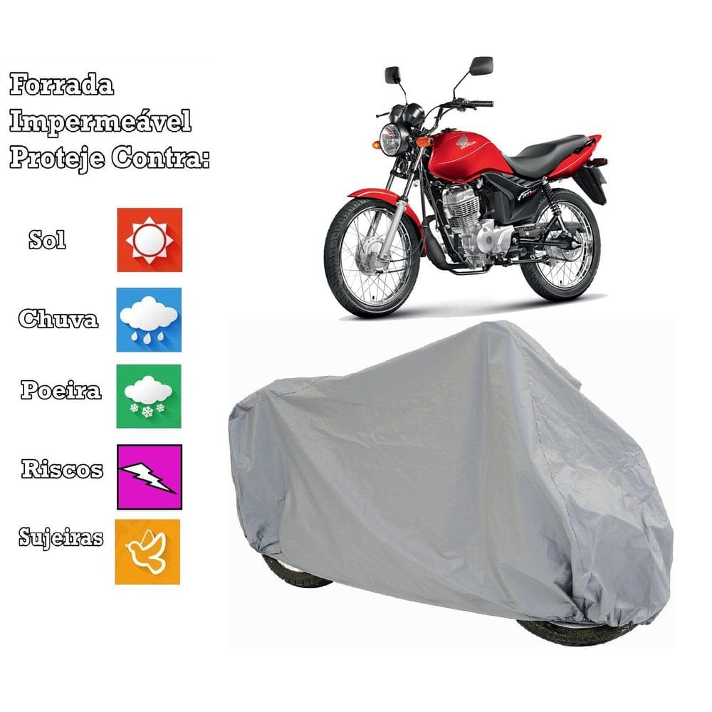 Capa Cobrir Moto Honda Cg 100 % Impermeável E 100% Forrada