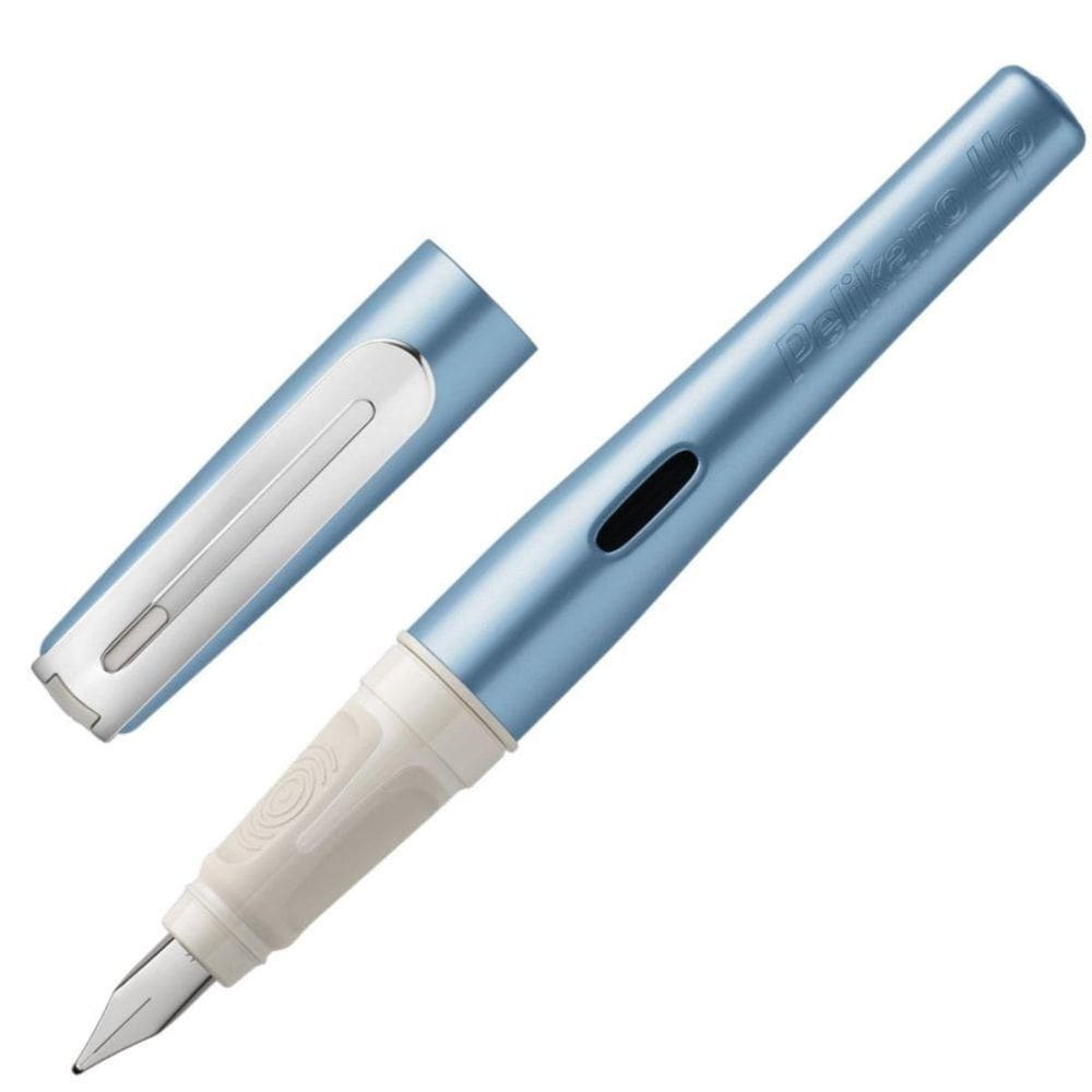 Caneta Tinteiro Pelikan Pelikano Up Ice Blue Para Canhoto