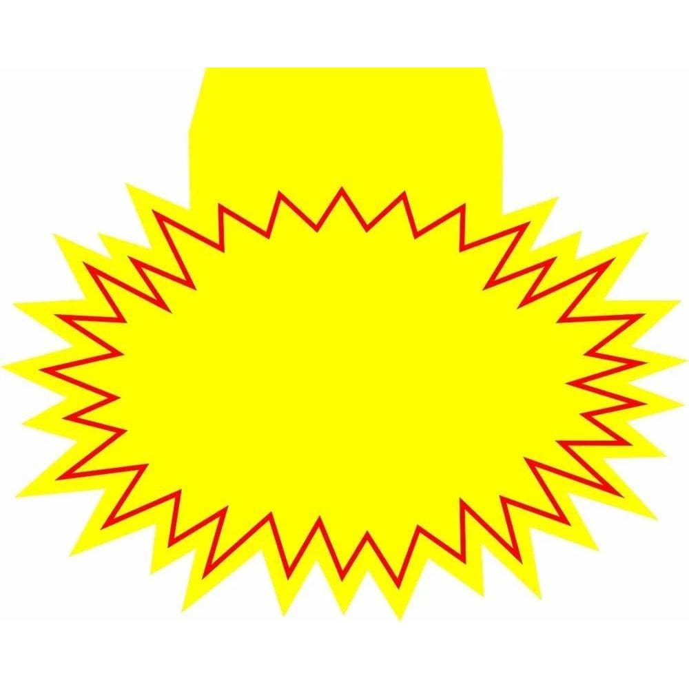 Cartaz Splash Duplex 210G Amarelo Com Aba 18X14Cm - 100 Un.