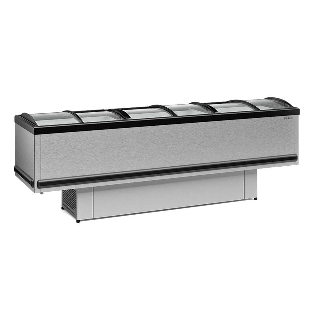 Expositor Ilha Gelopar Para Congelados Plus 819 Litros Inox 220V GESV-290C TI