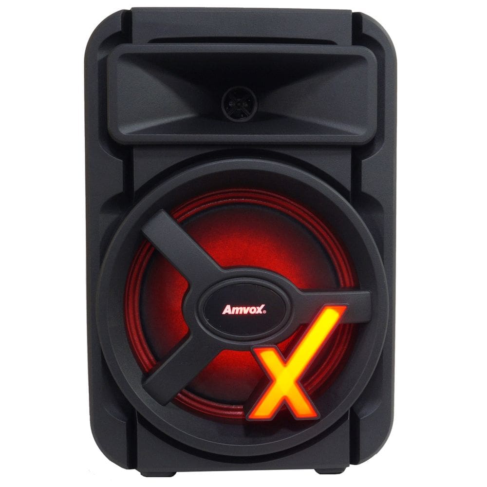 Caixa Som Amplificada Portátil Bluetooth 250W Rms Mp3 Usb Led Bateria Tws Amvox ACA 251 New X