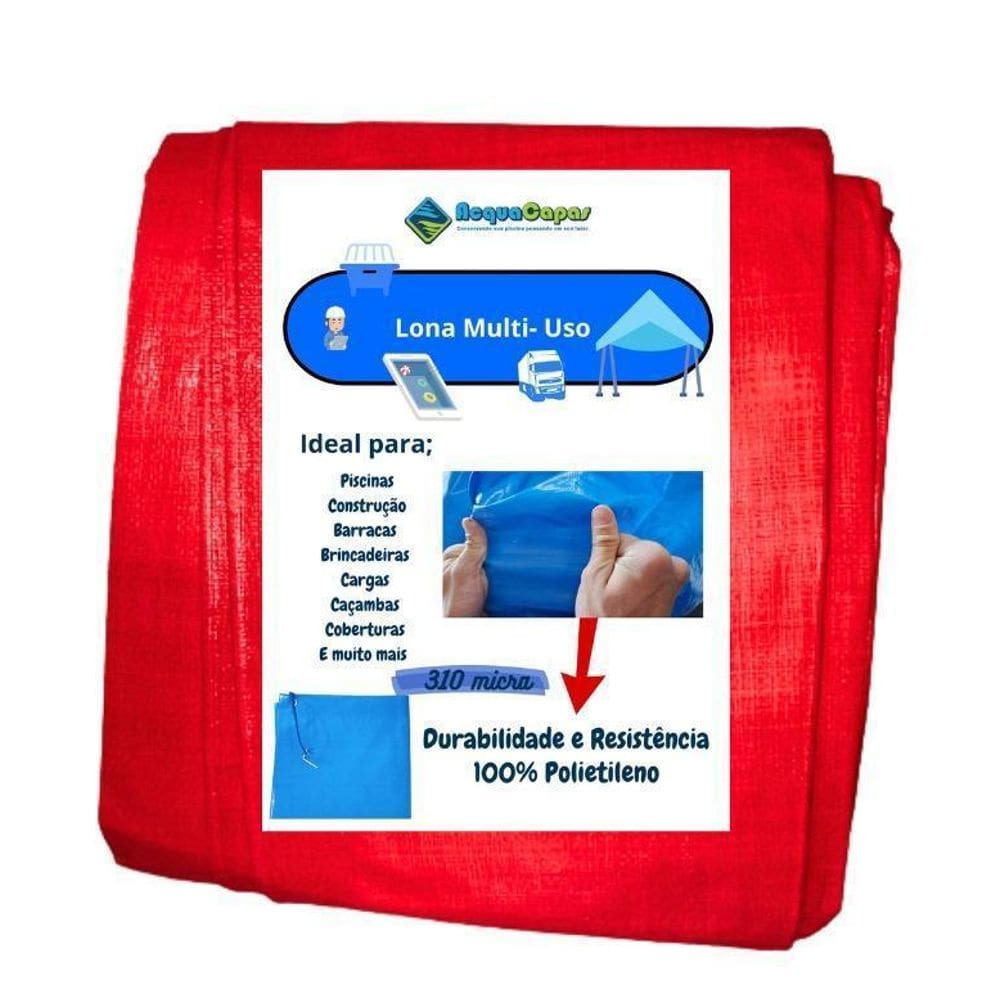 Lona Polietileno 7X6 Grossa 300 Micras Multiuso Impermeável
