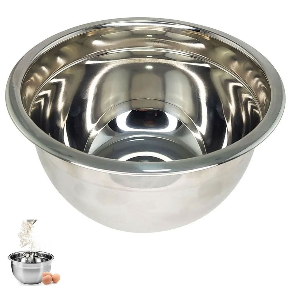 Tigela Bowl Inox Bacia Cumbuca Preparo Receita Multiuso Casa Cozinha Restaurante Lanchonete Resistente Versatil