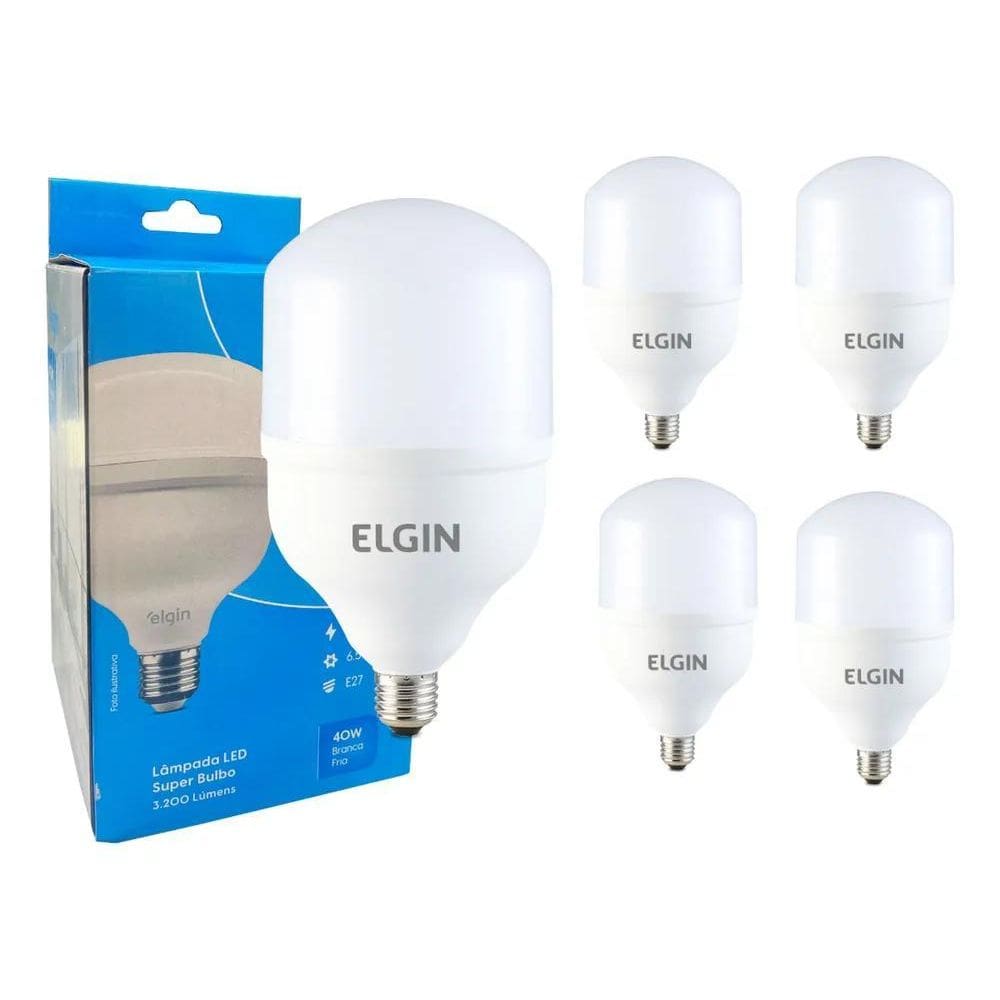 Elgin Kit X5 Lâmpada Led Bulbo 40W 6500K Eonômica Alta Potên