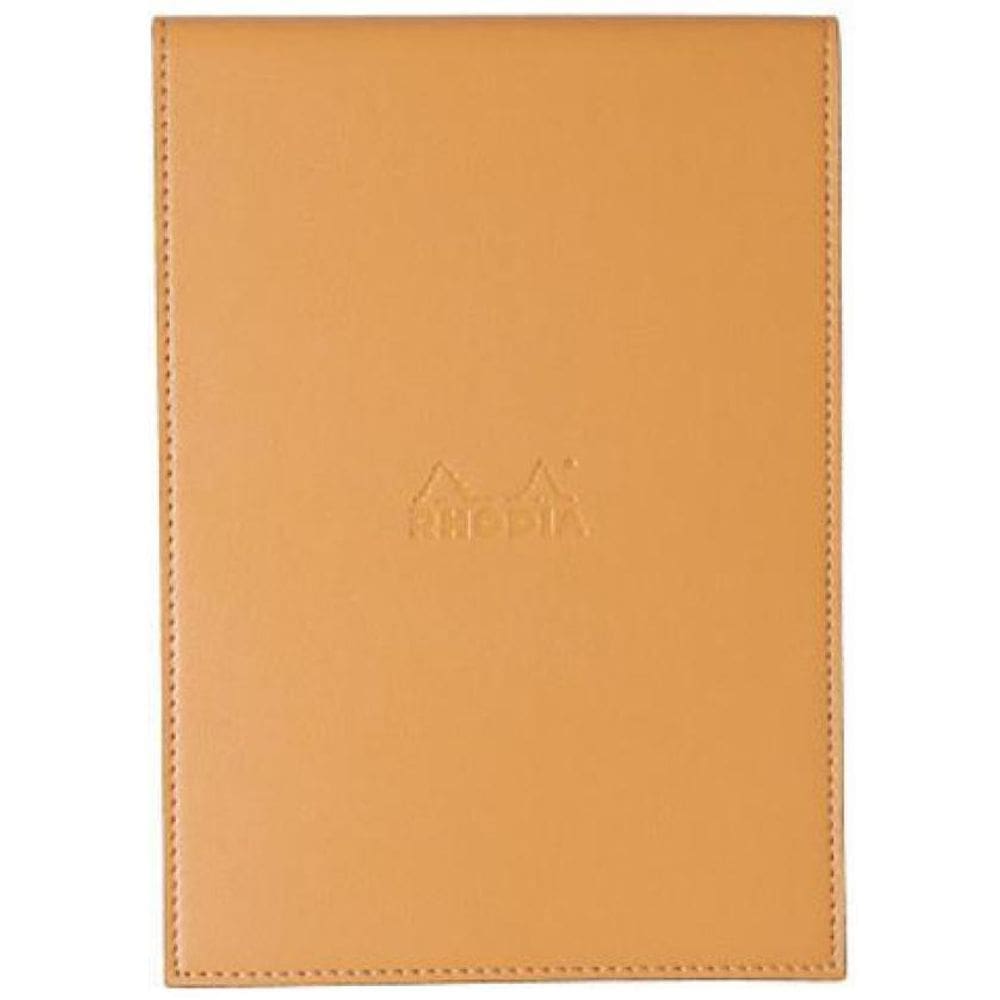 Bloco De Nota Rhodia15,5X22 N16 Capa Couro Laranja