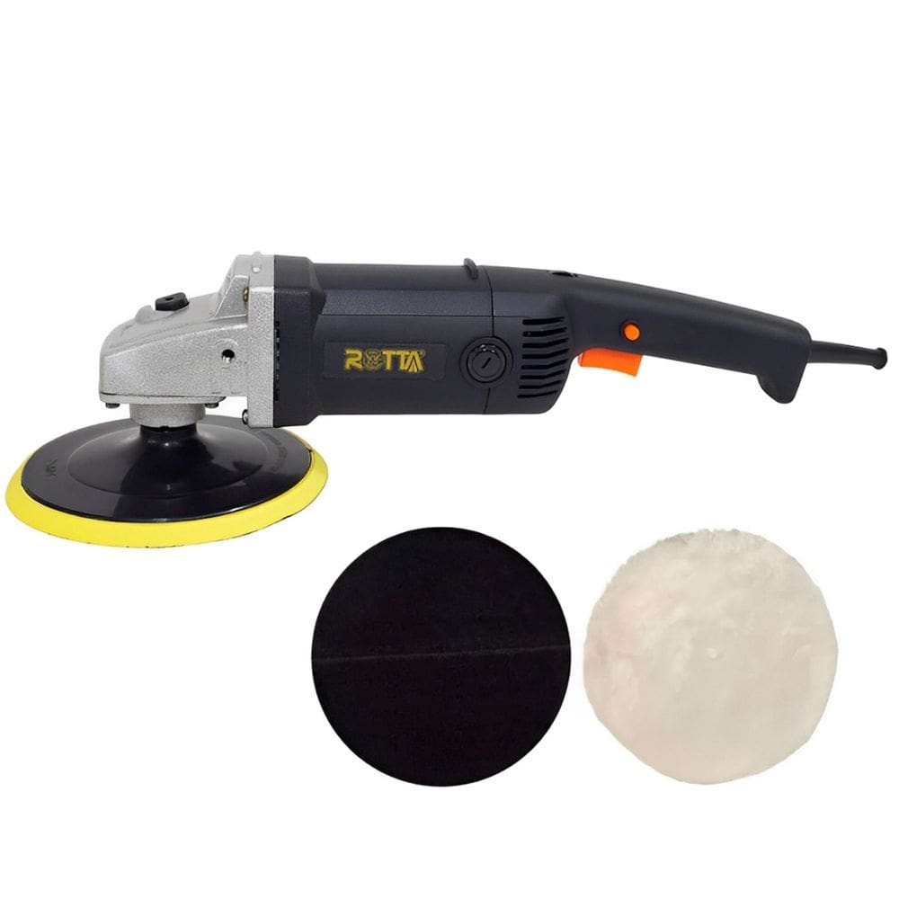 Politriz Automotiva Angular Rotativa 1400W 180mm Elétrica 220V Profissional Rotta 376 Gold