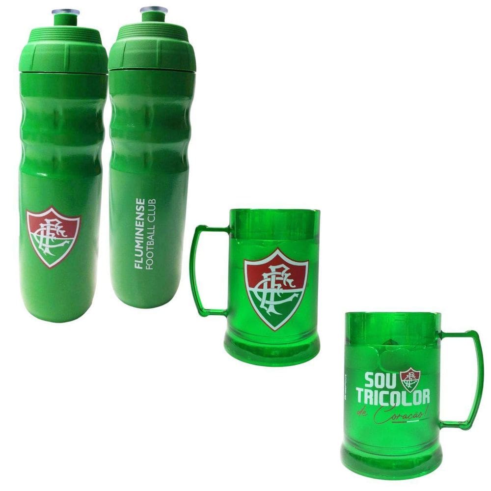 Kit Squeeze Térmica 550Ml + Caneca Gel Gelado Fluminense