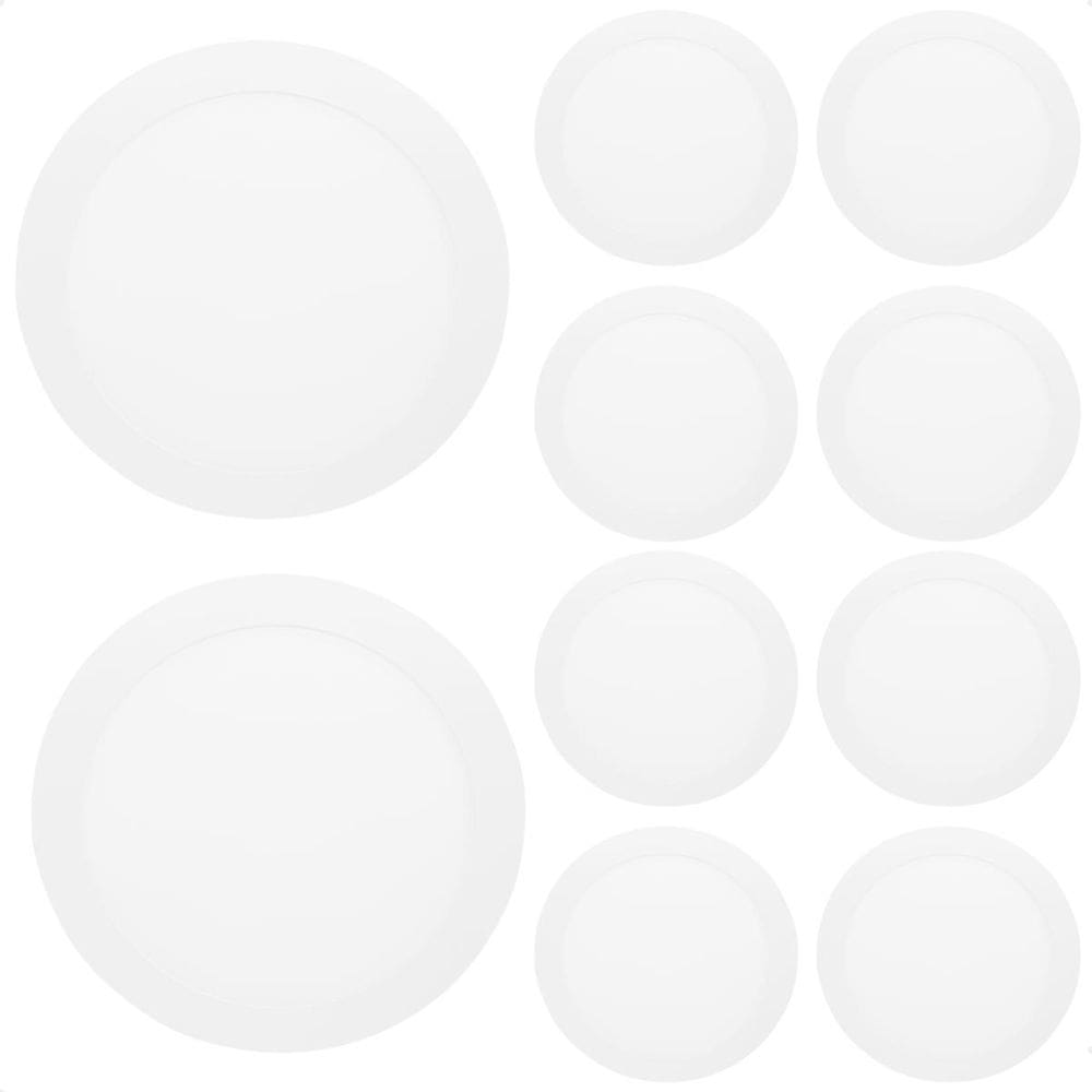Kit 10 Painel Led Redondo Embutir 12W Bivolt Taschibra 4000K