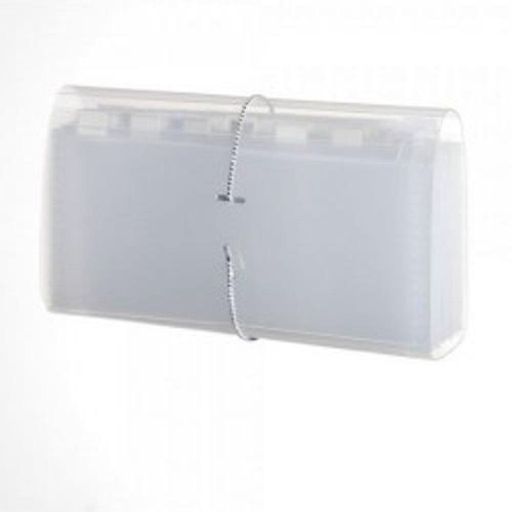 Pasta Plascony Sanfonada Meio B5 12 Divisórias Transparente