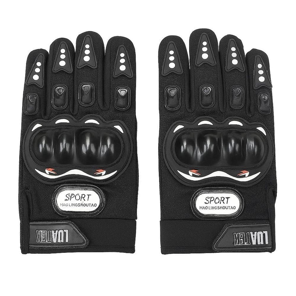 Luva Motoqueiro Esportiva Resistente Proteção Preta Xxl