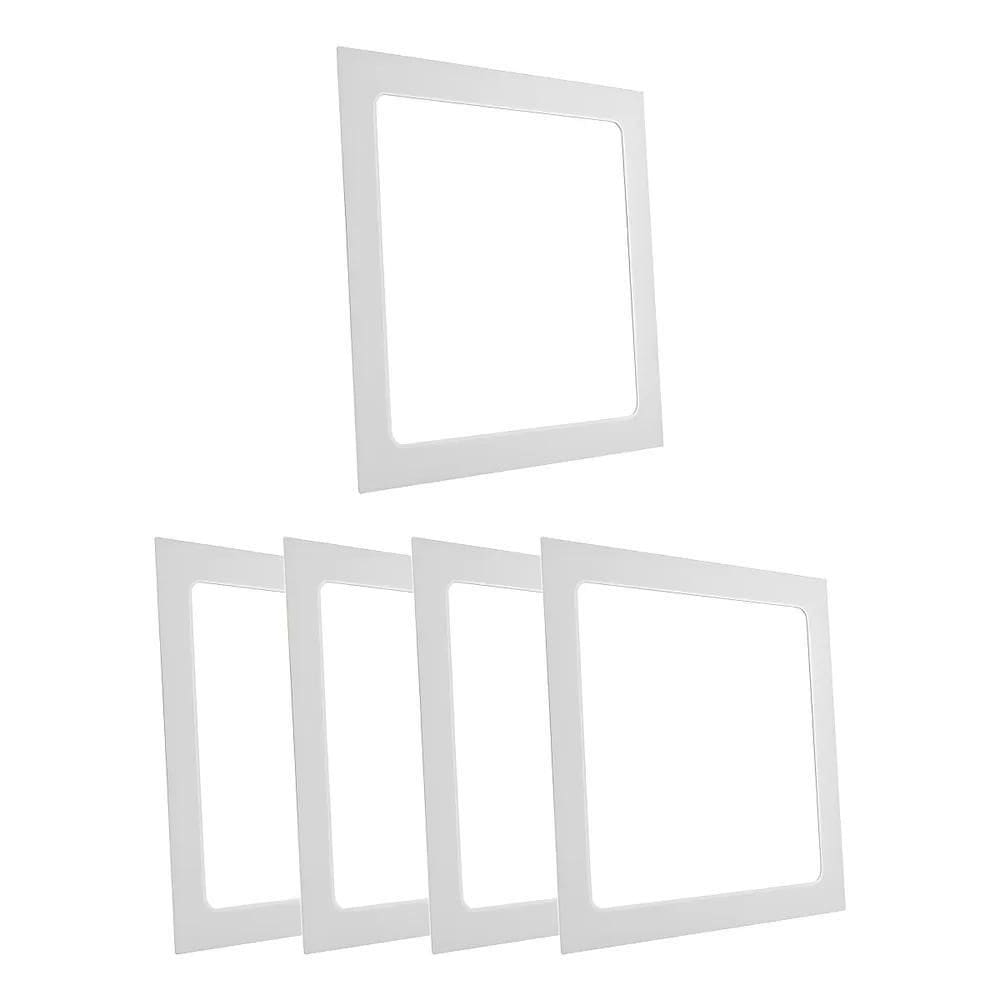 Kit 5 Painel Plafon Led Quadrado Embutir Ultra Slim 25W Cor