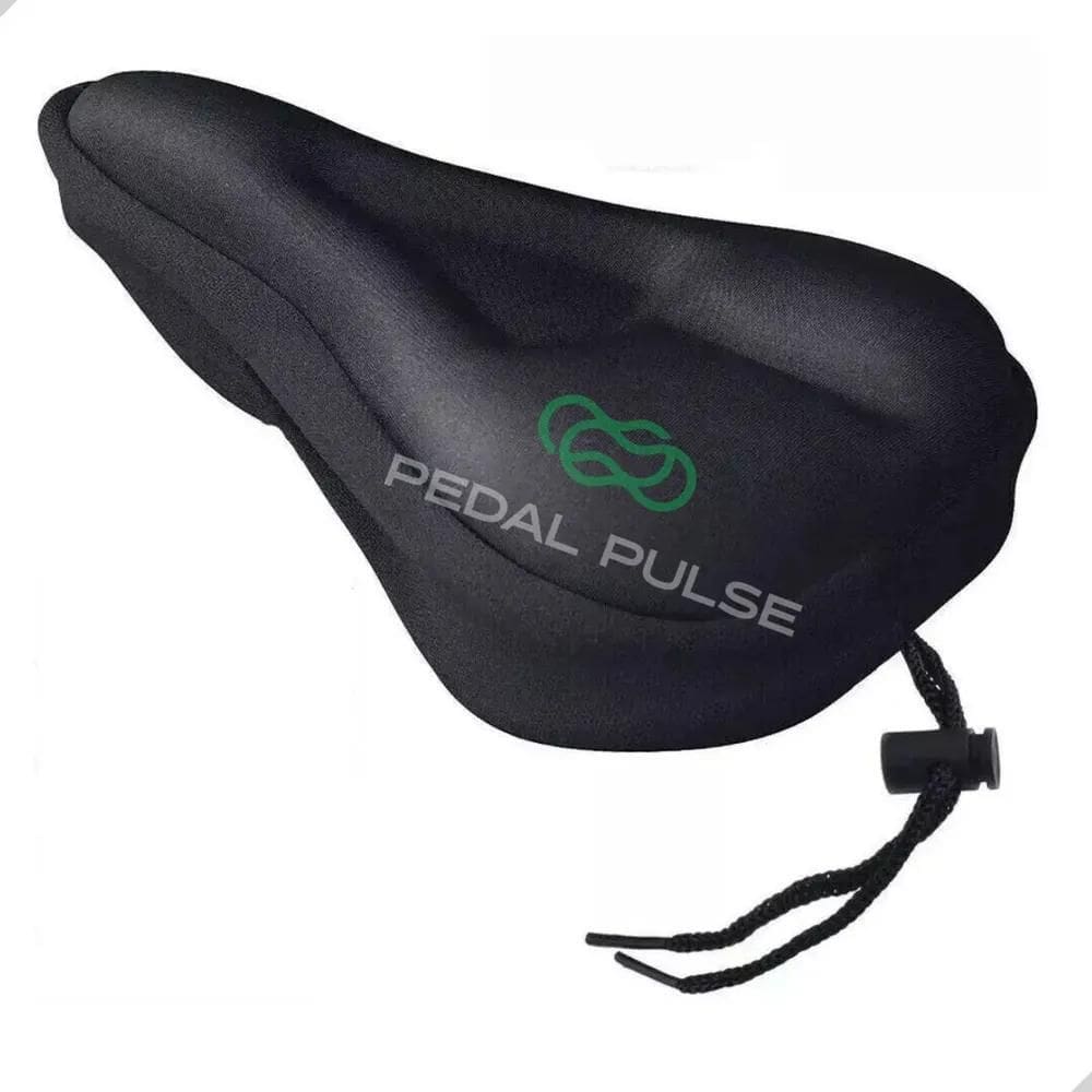 2X Capa Gel Banco Pedal Pulse Selim Assento Bike Almofada Fo