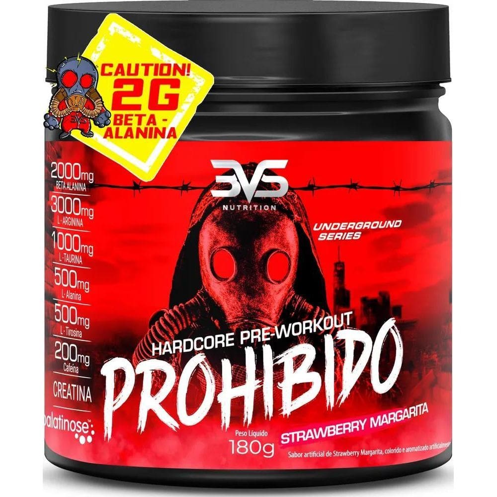 2X Pré Treino Prohibido - Sabor: Strawberry Margarita  Moran