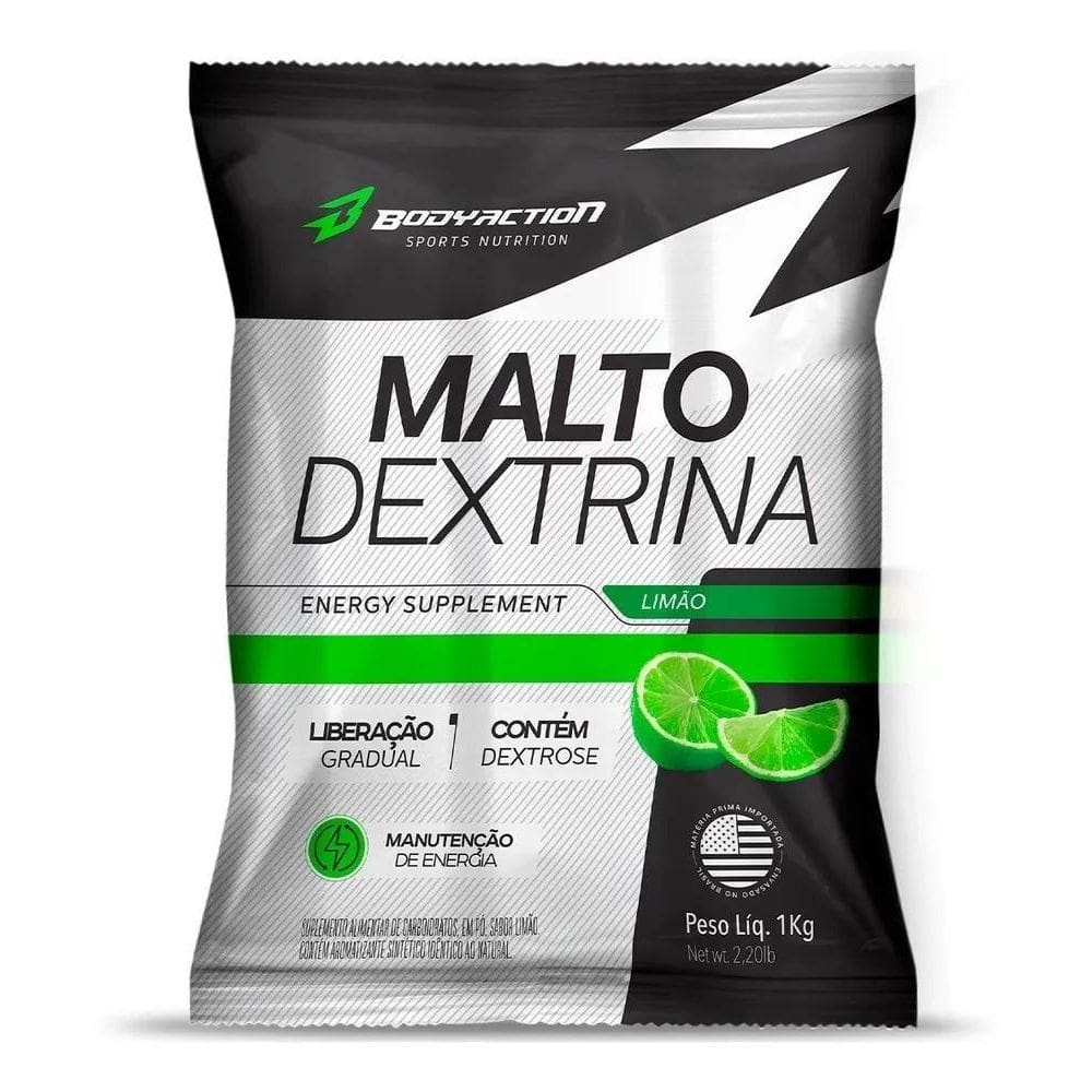 2X Maltodextrina 1Kg - Bodyaction Sabor Limão
