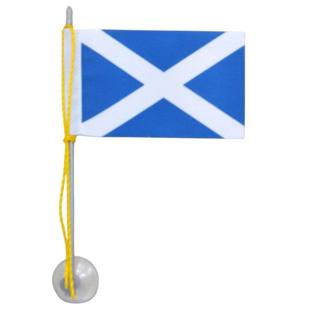 Mini Bandeira Da Escócia Com Ventosa  5,5Cm X 8,5Cm