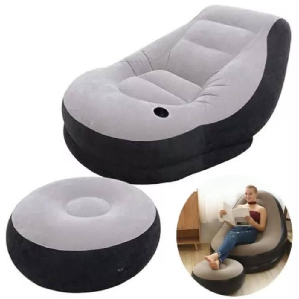 Poltrona Inflável Bomba Embutida Uso Rápido E Confortável