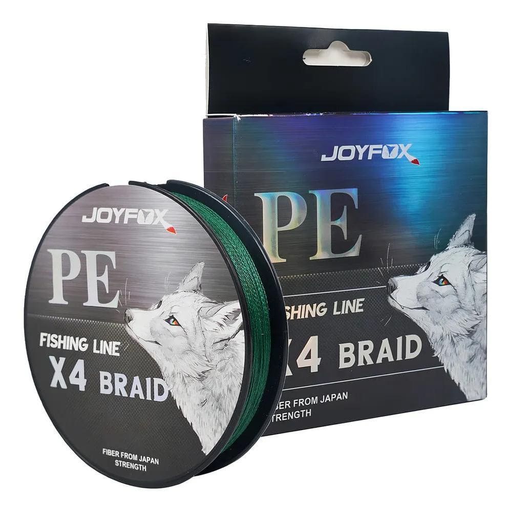 2X Linha Pesca Joyfox Multifilamento Verde 300M 4X 0.261Mm 3