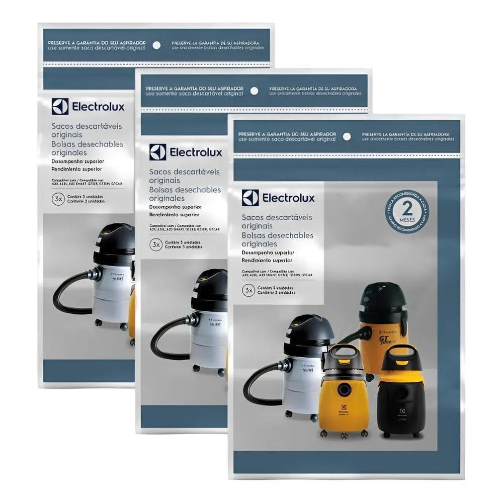 Kit 9 Sacos Apiradores Pó A20 Smart Gt30N Electrolux Cse20