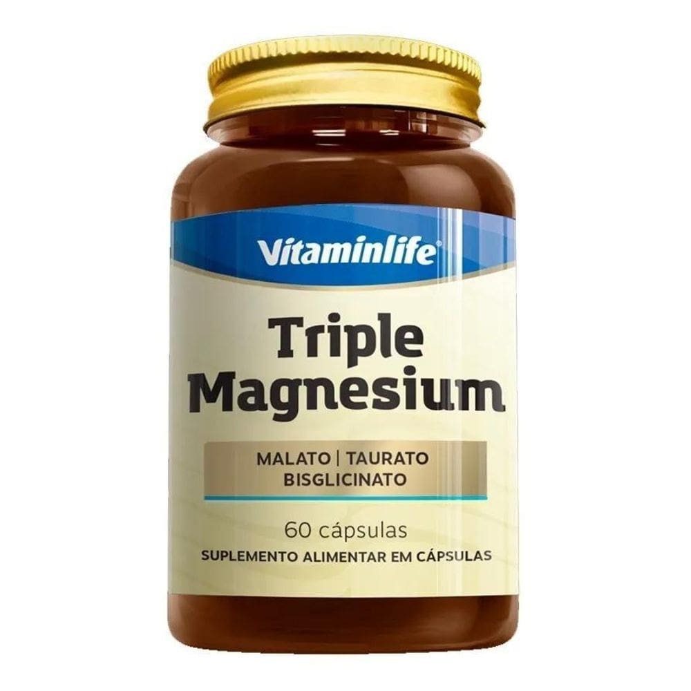 2X Triple Magnesium Malato - 60 Capsulas - Vitaminlife Sabor