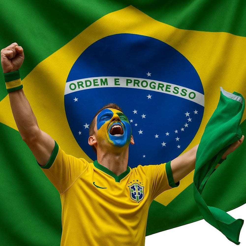 Bandeira Brasil 3 X 2 M Festa Junina Mundial Torcida Palco