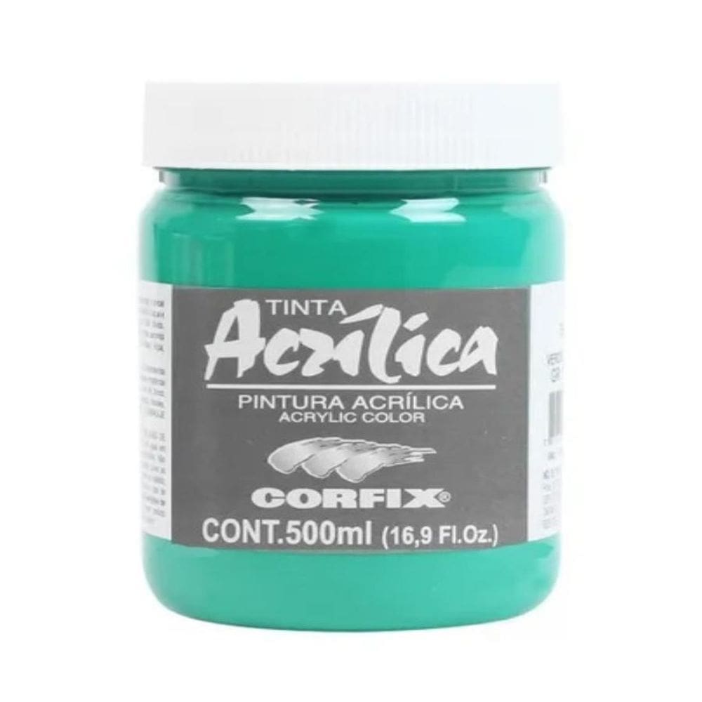Tinta Acrílica Verde Veronese72 500Ml Corfix
