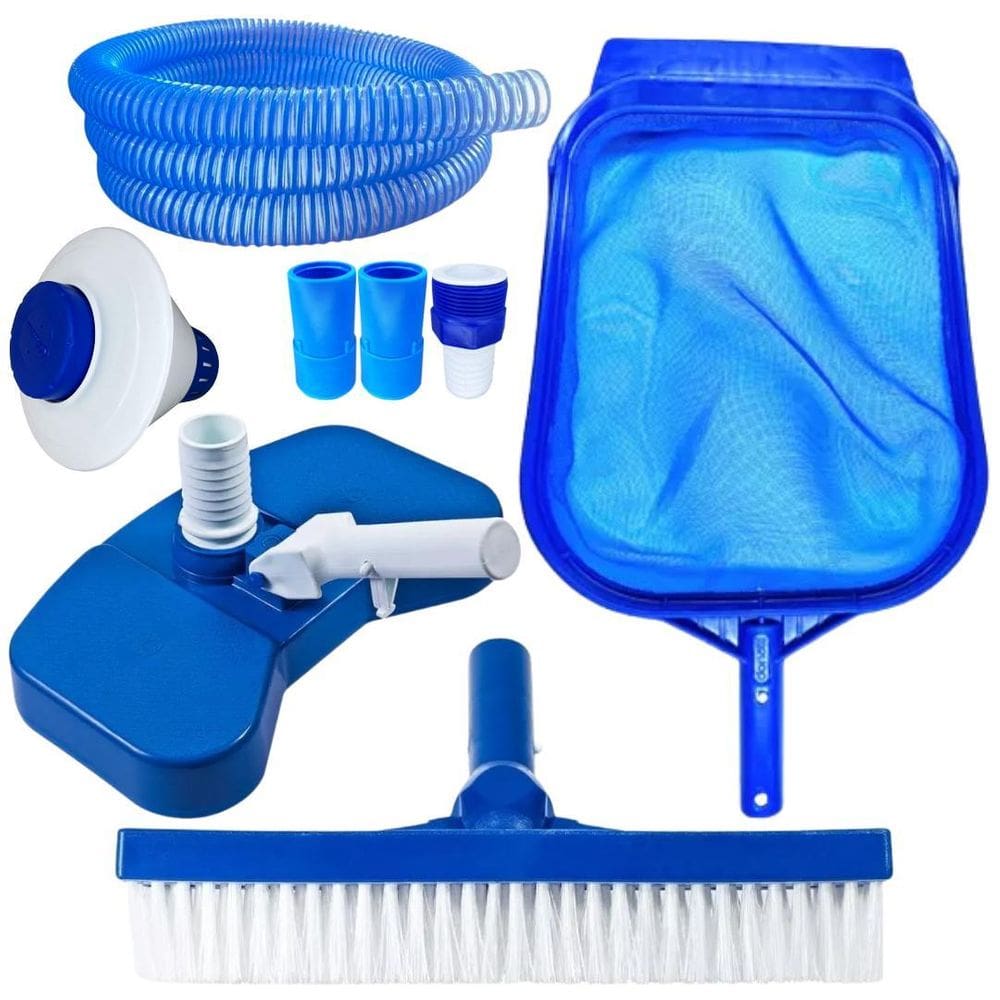 Kit Limpeza Para Piscinas Mangueira Siliconada 5Mt Clorador