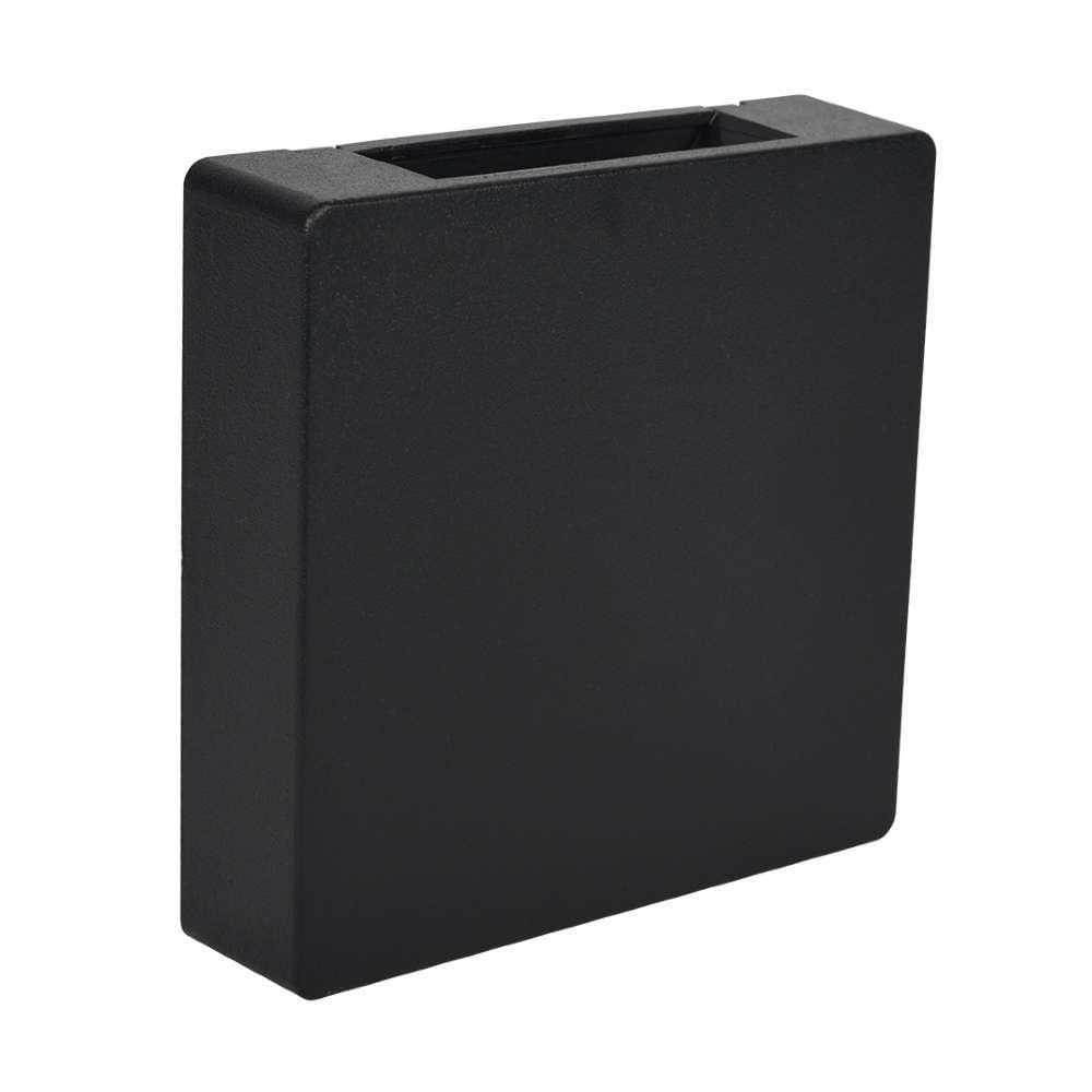 Arandela Clean Led Quadrada 3W 3.000K Branco-Quente Preta