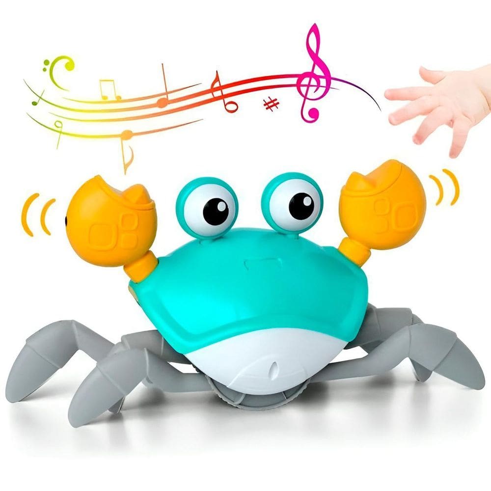 Caranguejo Fujão Sensorial Brinquedo Bebê Infantil Musica