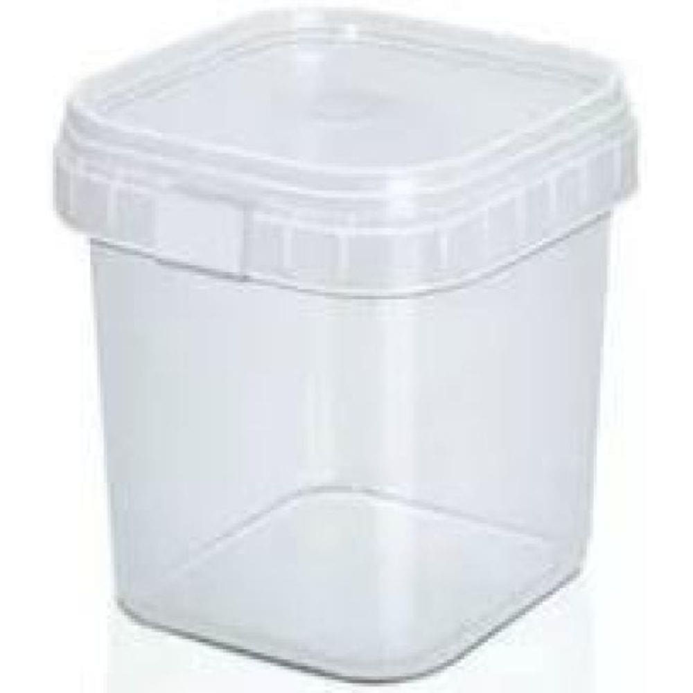 Pote Quadrado Transparente 220ml - Ideal para Bolos