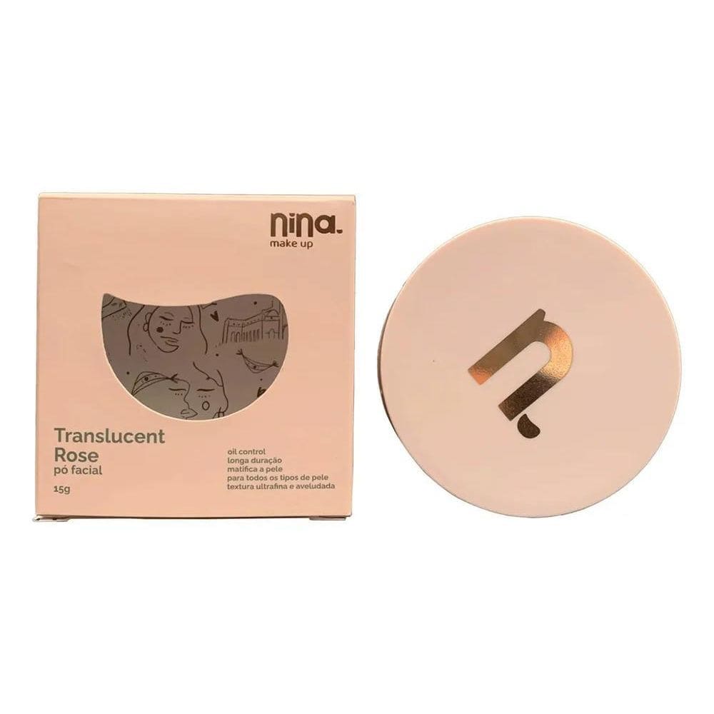 2X Base De Maquiagem Em Pó Solto Nina Make Up Oil Control Pó