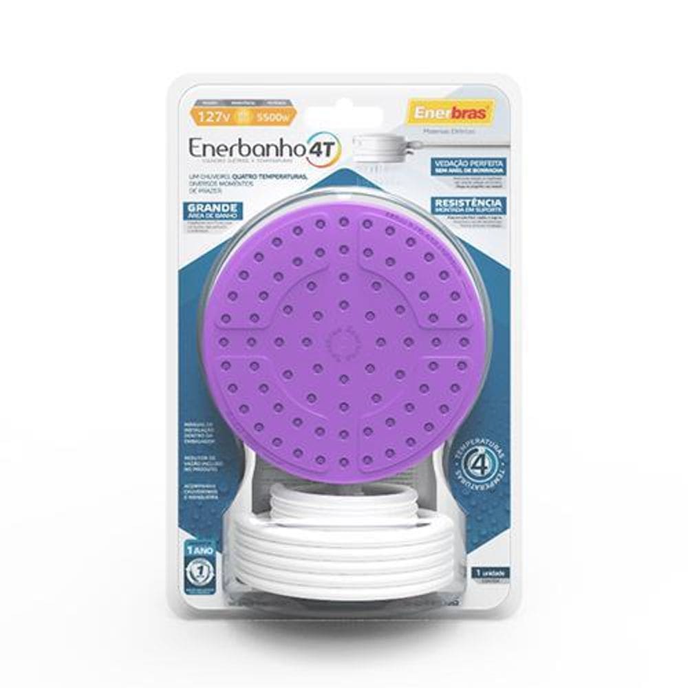 Enerbanho 4 T  127 V~5500 W  - Enerbras Violeta - E3401-Ev