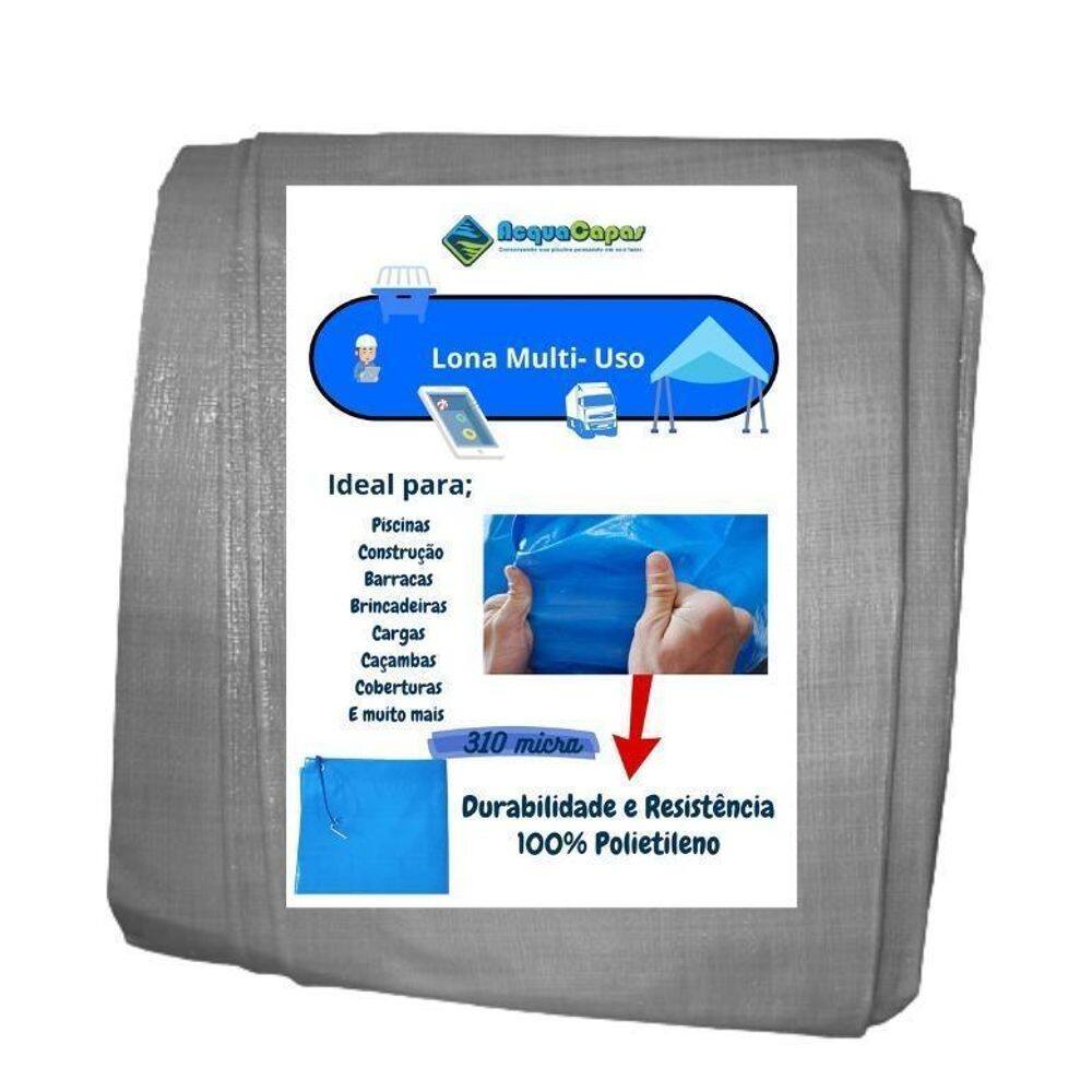Lona Polietileno 7X6 Grossa 300 Micras Multiuso Impermeável
