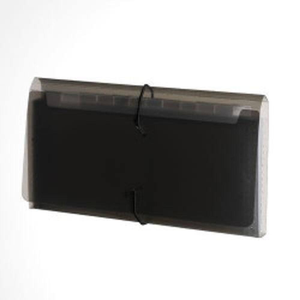 Pasta Plascony Sanfonada Cheque 12 Divisórias Fume Line