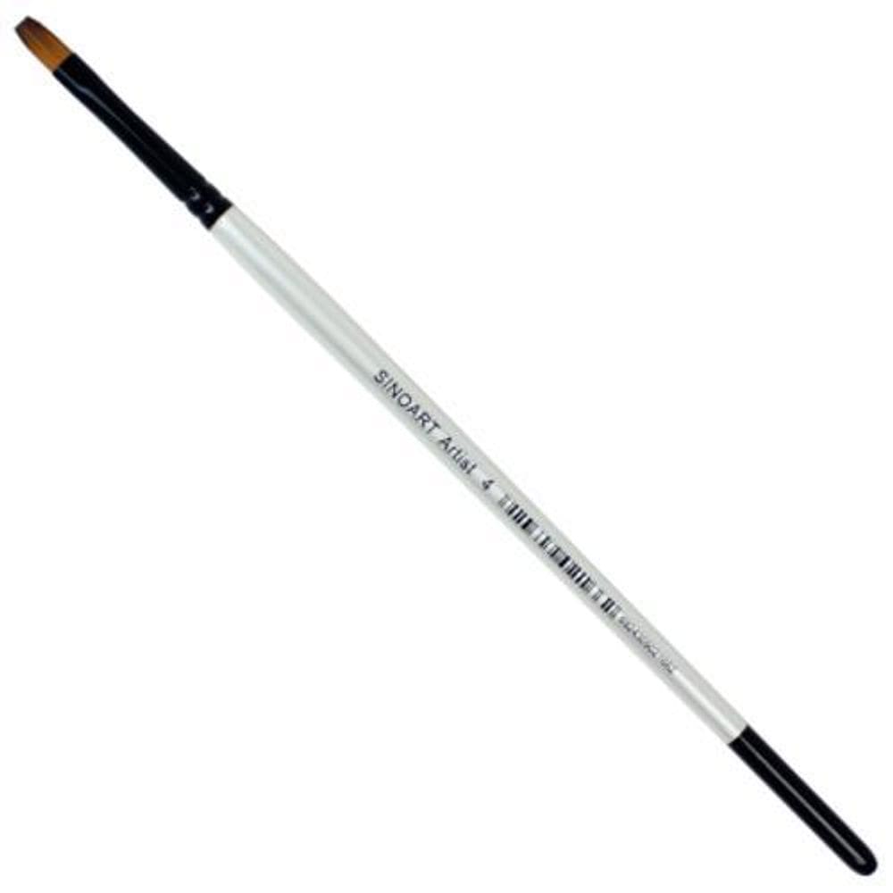 Pincel Chato Artist Curto Sinoart 04 Sfb0250