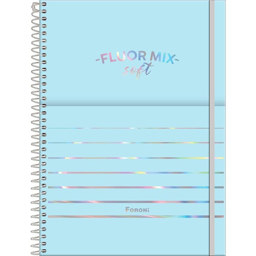 Caderno Universitario 1 Materia Fluor Mox Soft Capa Plástica