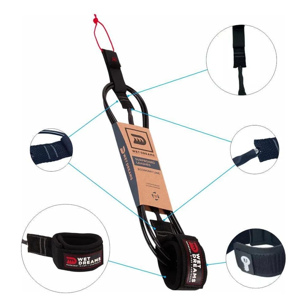 2X Leash Strep Cordinha Prancha Surf 6` Wet Dreams 2 Girador