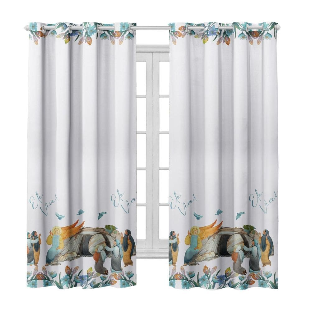 Cortina 3,00 X 2,20 Quarto Sala Ressurreição - Ele Vive