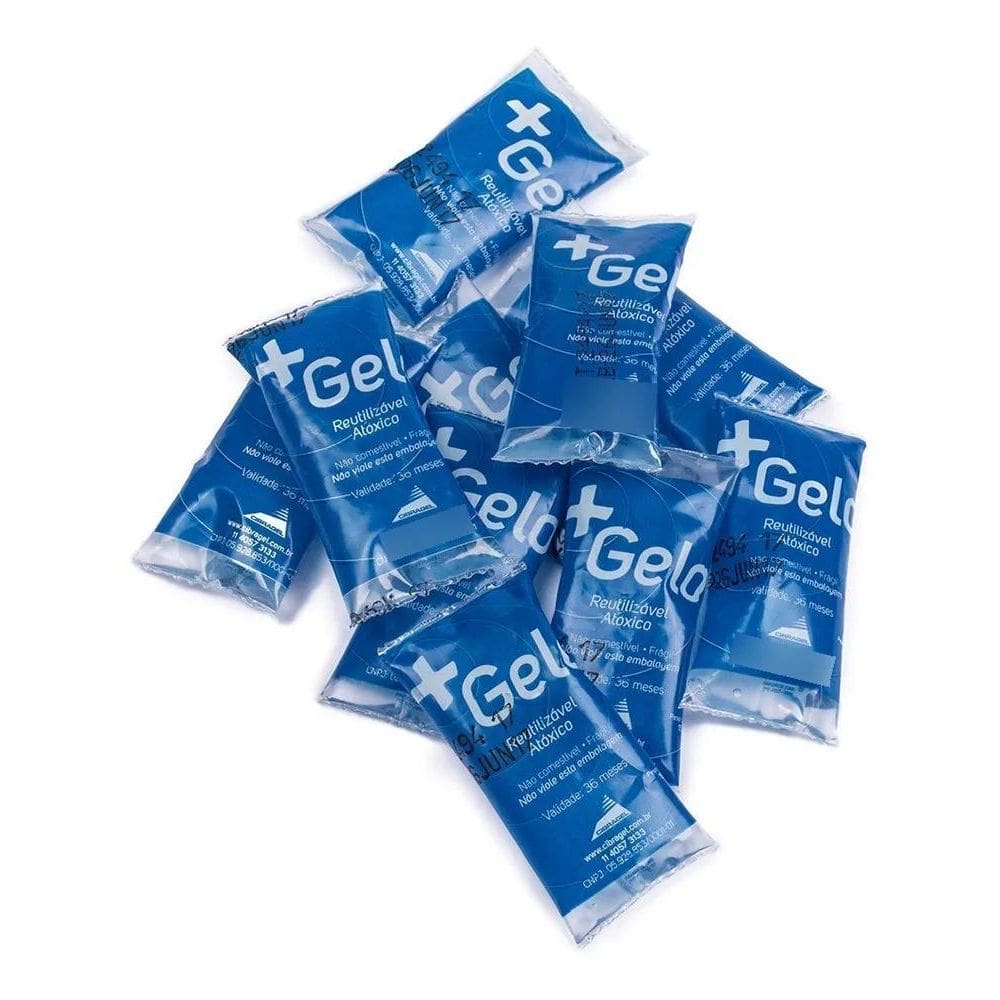 2X Gelo Gel Cibragel Artificial Flexível 15G Kit Com 20 Unid