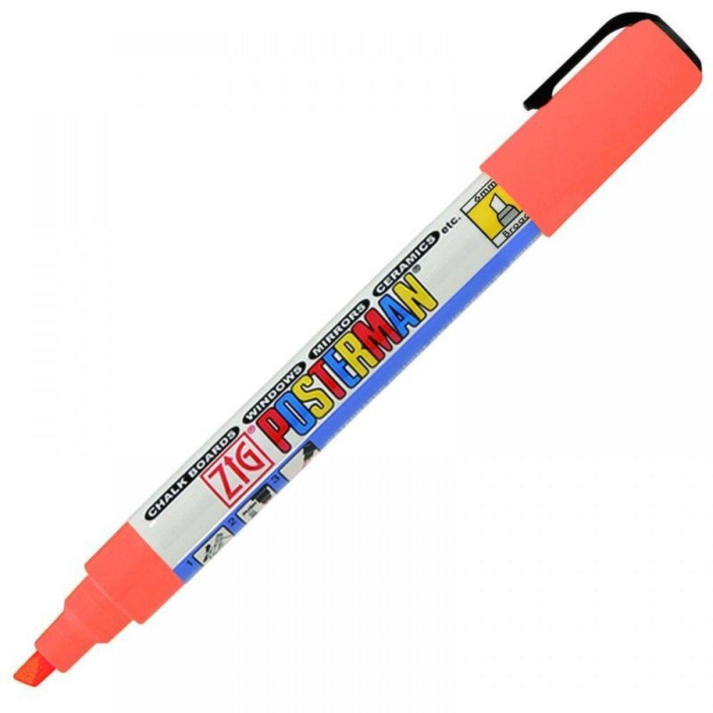 Caneta Marcador Zig Posterman Broad Pma-50 Fluo Orange