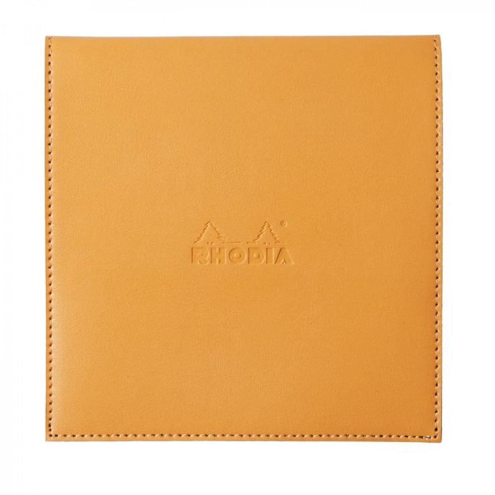 Bloco Notas Rhodia Boutique 14,5X14,5Cm Capa Couro Laranja
