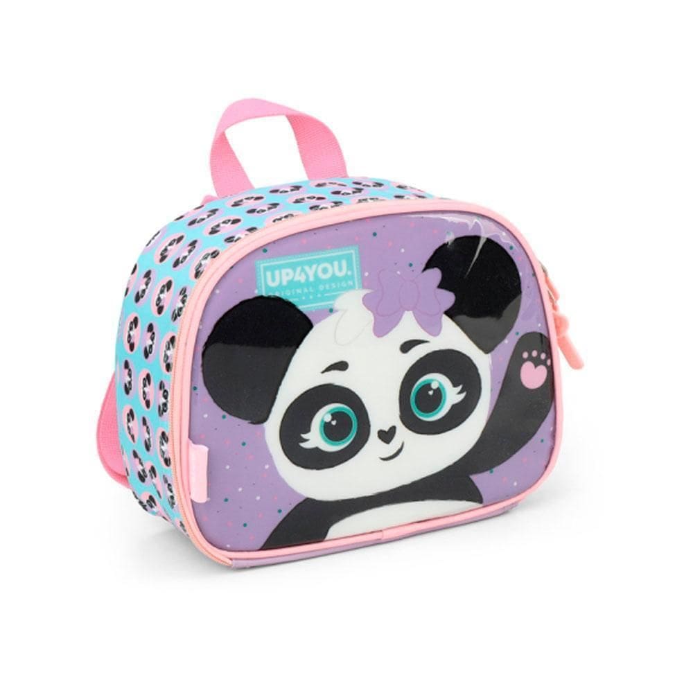Lancheira Térmica Up4You Panda Laço Lilás/Verde Luxcel